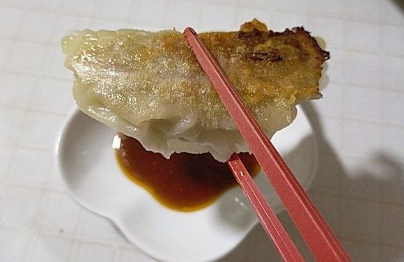 餃子 掴んだ状態