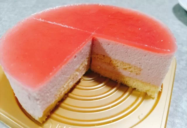 苺ムース 断面